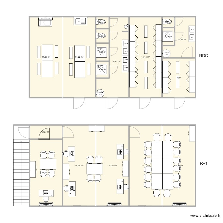 IETC CHANTIER SILLINGY. Plan de 18 pièces et 142 m2