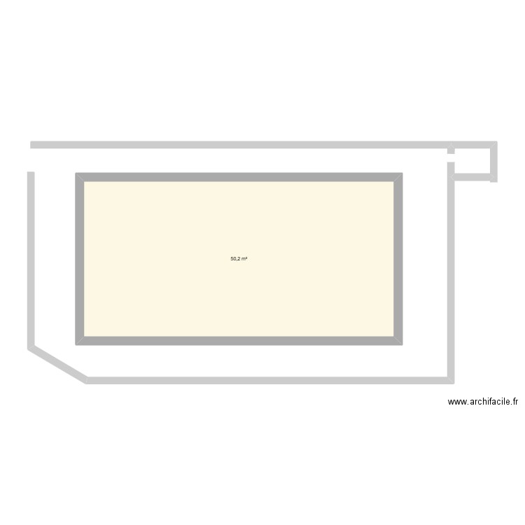 PLAUBAUX. Plan de 1 pièce et 50 m2