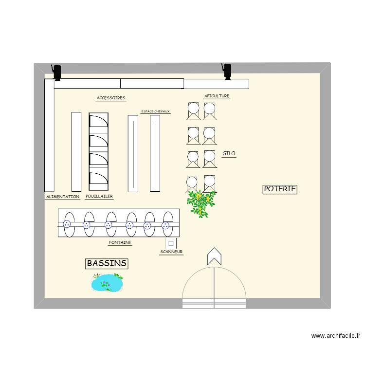 PLAN. Plan de 1 pièce et 40 m2