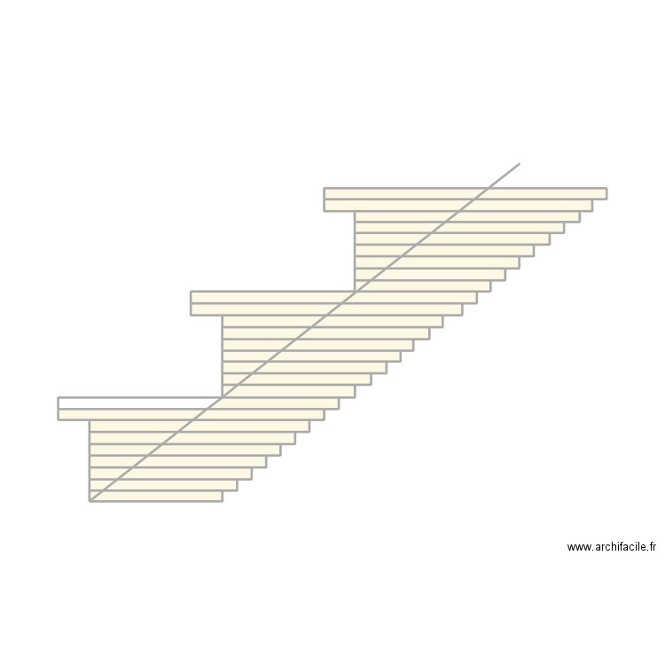 marche d 3 d. Plan de 51 pièces et 17 m2