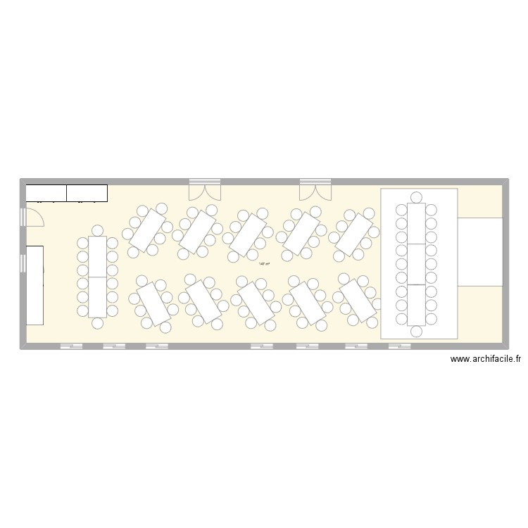 plan2. Plan de 1 pièce et 147 m2