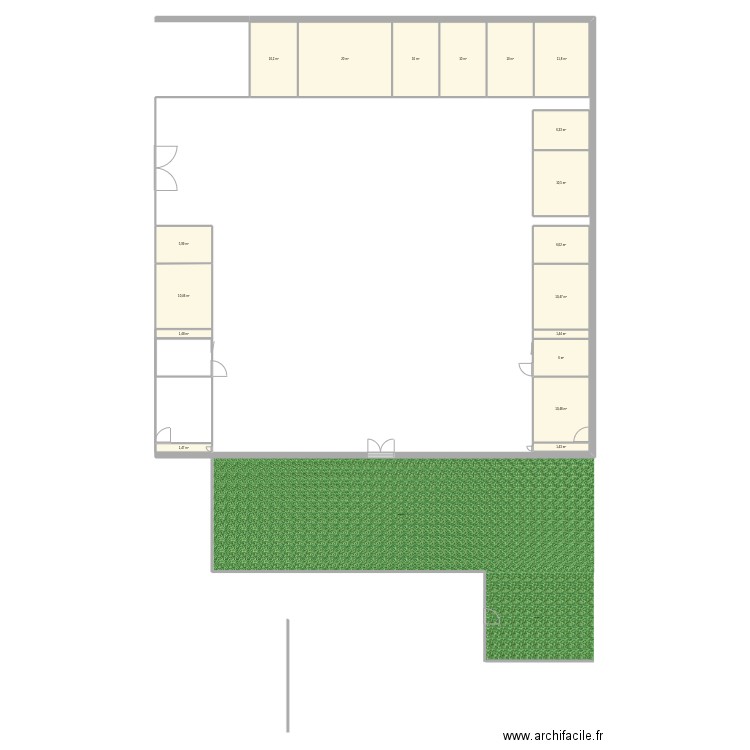 chenil. Plan de 18 pièces et 144 m2