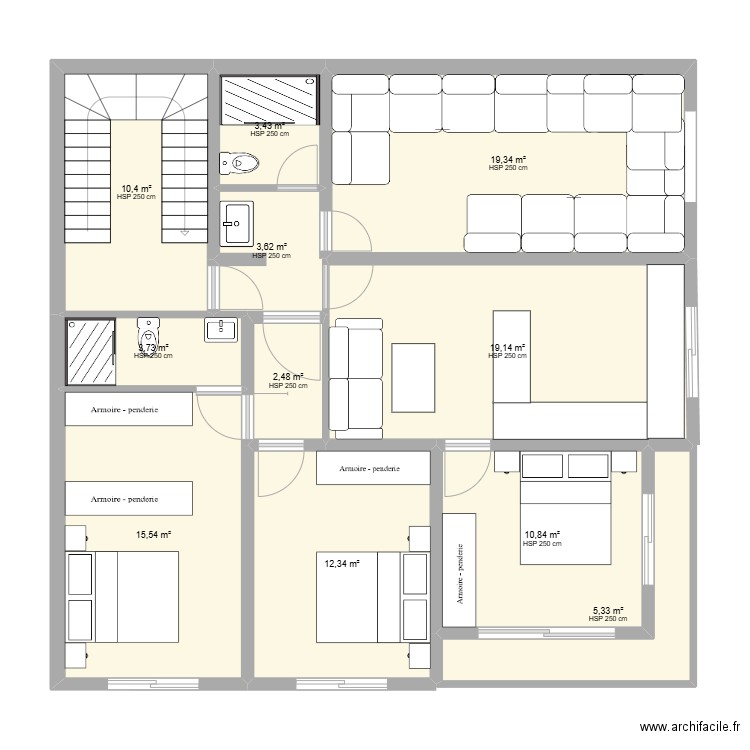 TIGUMI1234567NVPLAN. Plan de 11 pièces et 106 m2