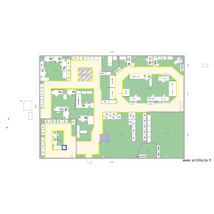 Atelier 06/02/2025. Plan de 17 pièces et 444 m2