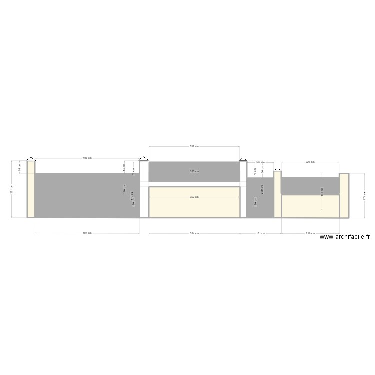 cloture1. Plan de 8 pièces et 20 m2