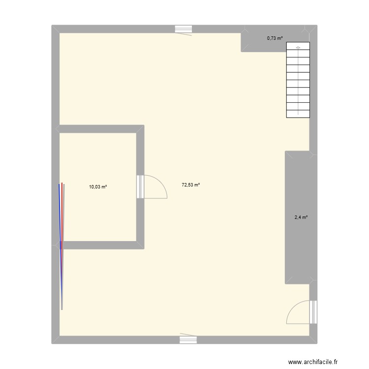 appart. Plan de 4 pièces et 86 m2