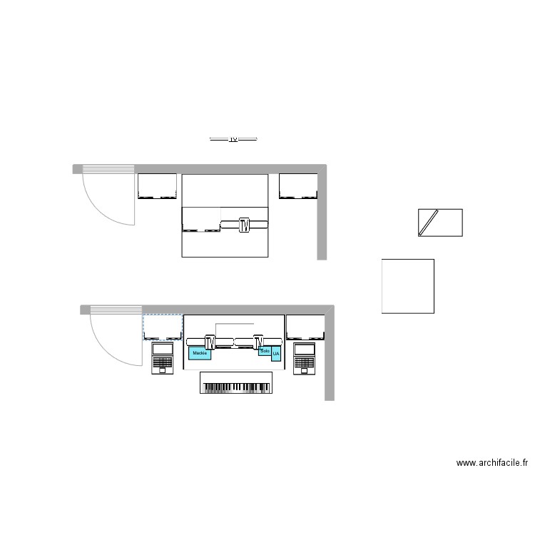 Studio. Plan de 0 pièce et 0 m2