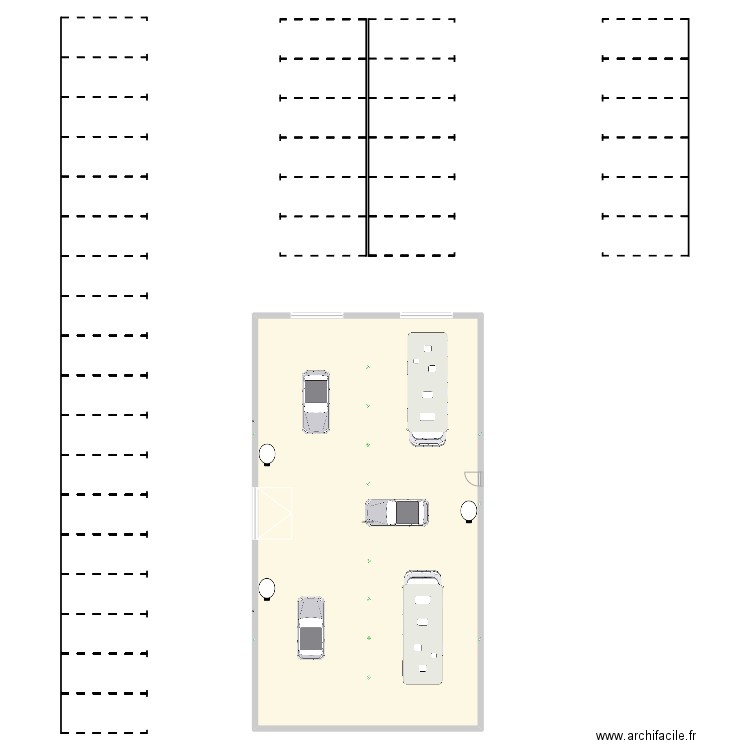 garage merlin. Plan de 1 pièce et 306 m2