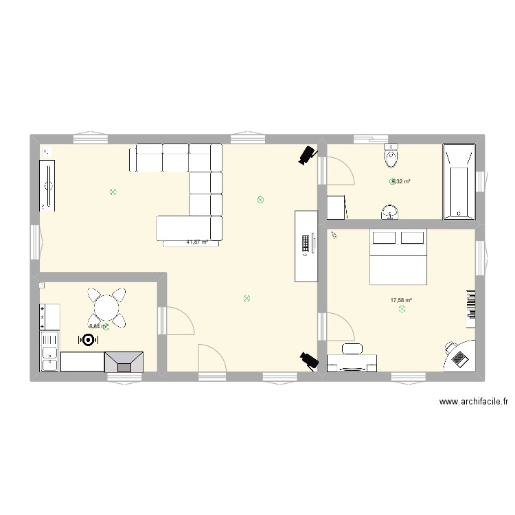 smart HOME. Plan de 4 pièces et 78 m2