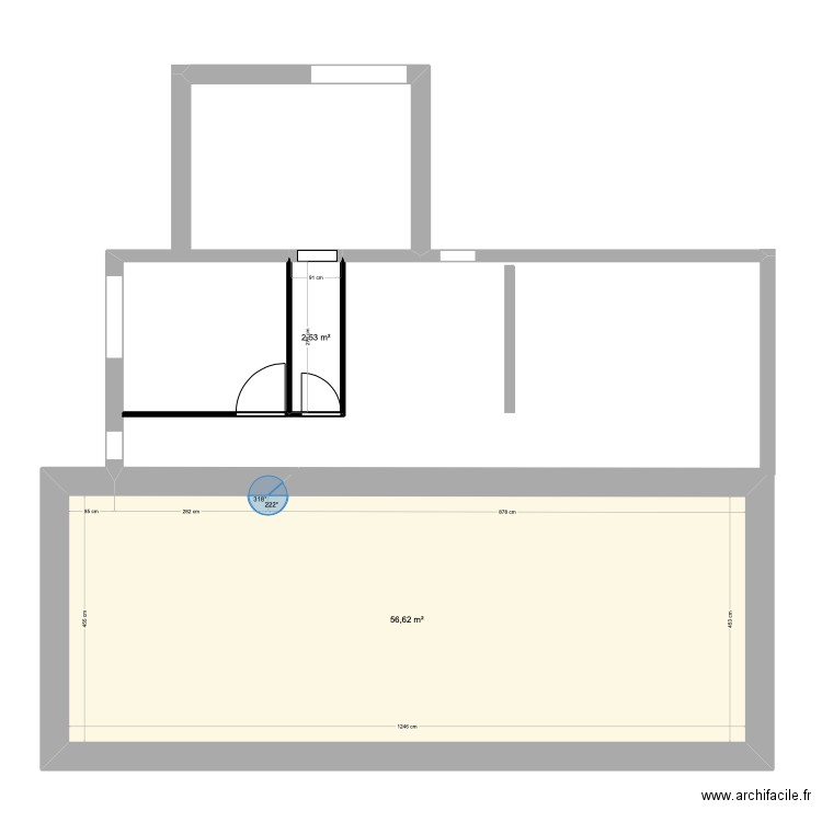 villa la bedoule. Plan de 2 pièces et 59 m2