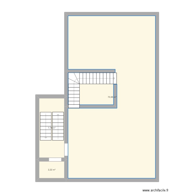 Lobet appartement 2 1er. Plan de 3 pièces et 81 m2