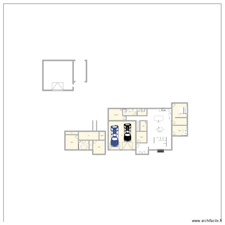 Découragée!. Plan de 15 pièces et 186 m2