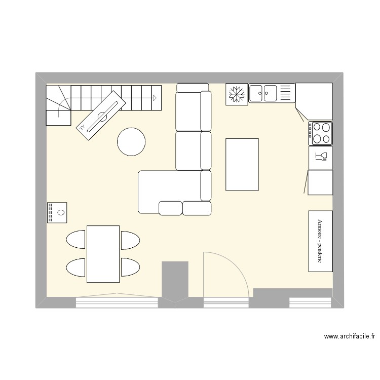 Loreng 2. Plan de 1 pièce et 36 m2