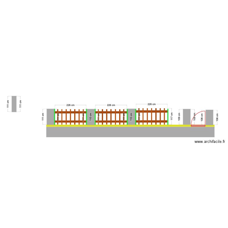 CLOTURE . Plan de 0 pièce et 0 m2