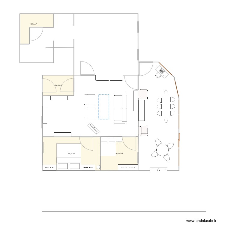 um maison d$stage . Plan de 4 pièces et 24 m2