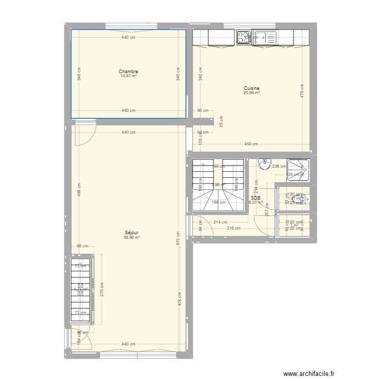 IHP VIELSALM    -   ISOSL CHSA. Plan de 8 pièces et 86 m2