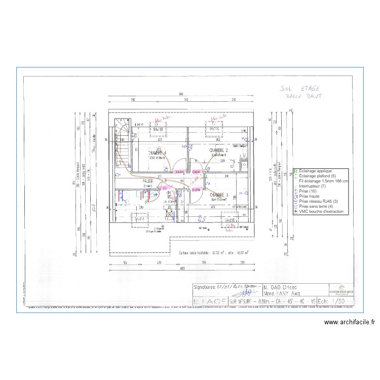 DAO FANY ETAGE ELEC+ HYDRAULIQUE. Plan de 0 pièce et 0 m2