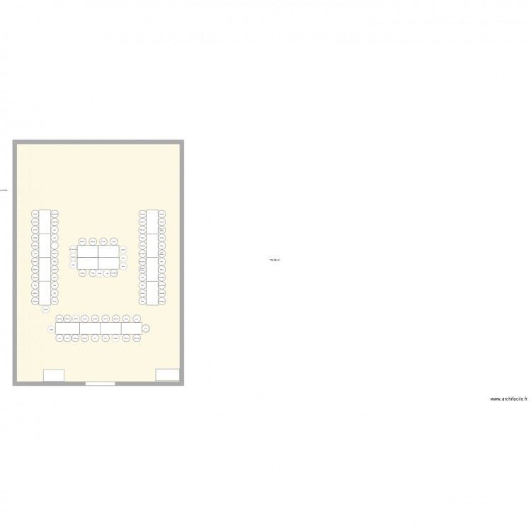 Mariage. Plan de 1 pièce et 176 m2