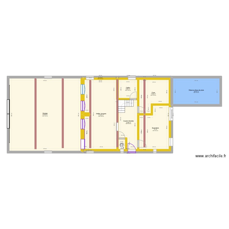 Remise 1024 bis. Plan de 9 pièces et 176 m2