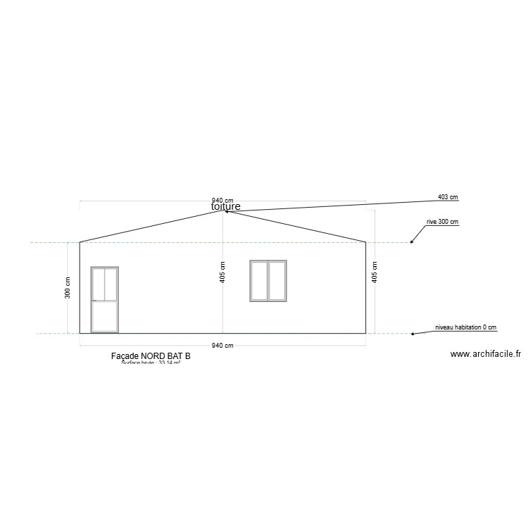 NOUVEAU BAT B facade NORD. Plan de 0 pièce et 0 m2