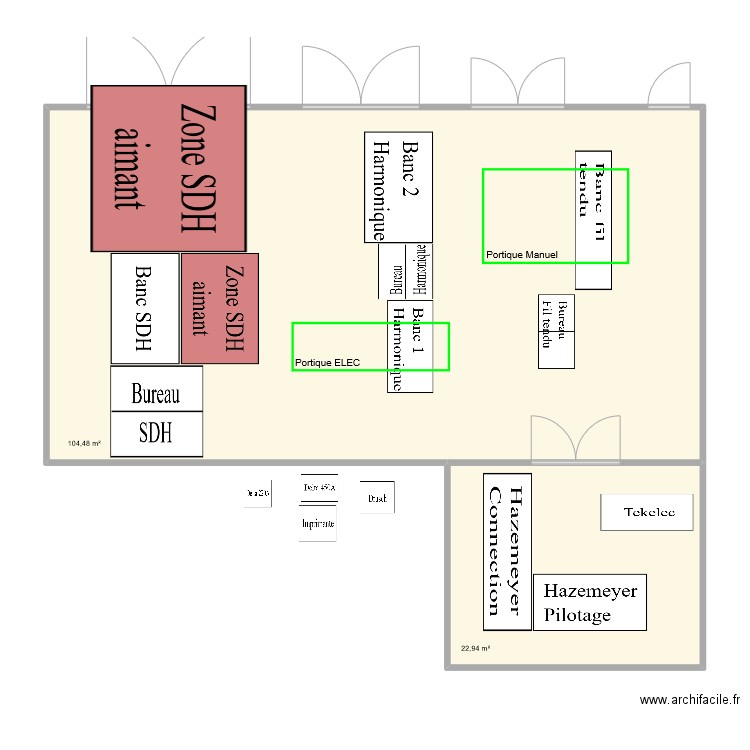 plan implantation 09/01/25. Plan de 2 pièces et 127 m2