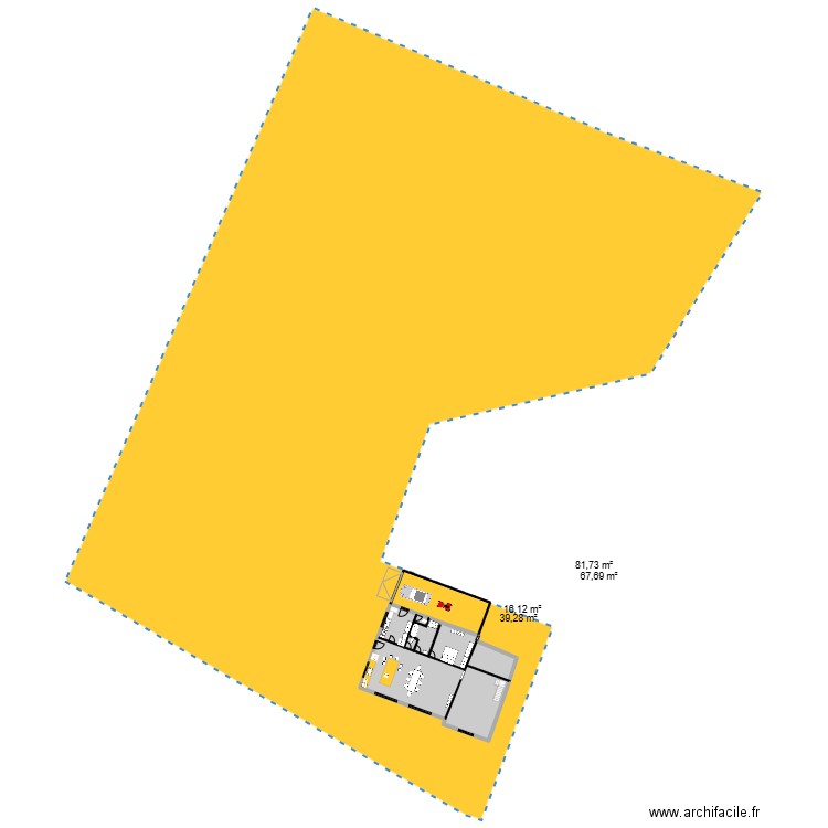 la guitonniere etrelles. Plan de 4 pièces et 205 m2