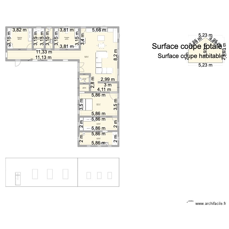 Villa BIRON fini 1. Plan de 11 pièces et 305 m2