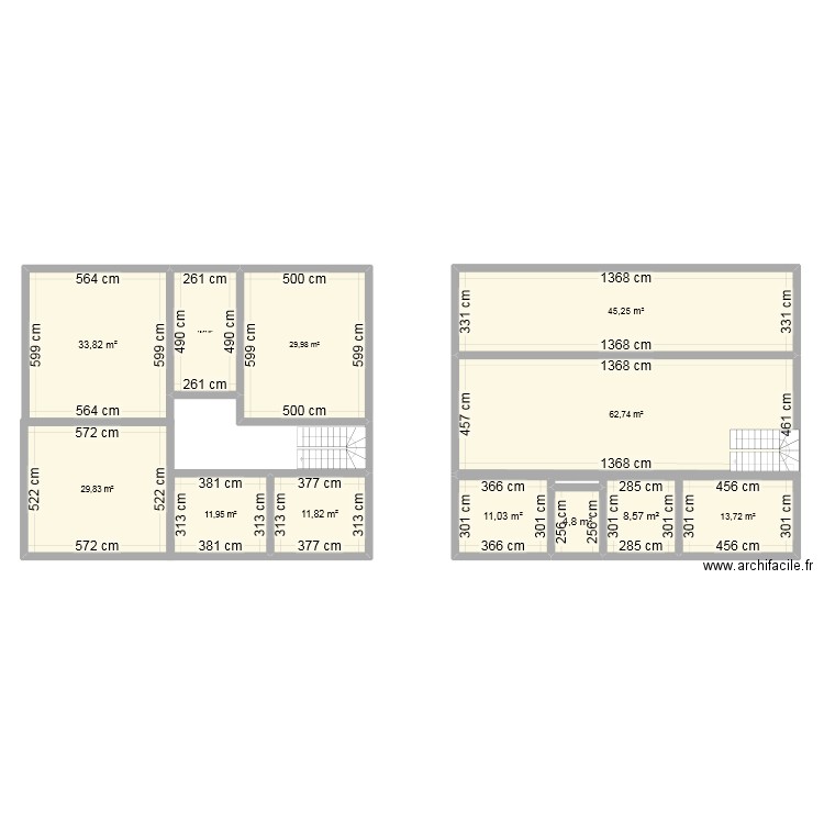 aaa1. Plan de 12 pièces et 276 m2