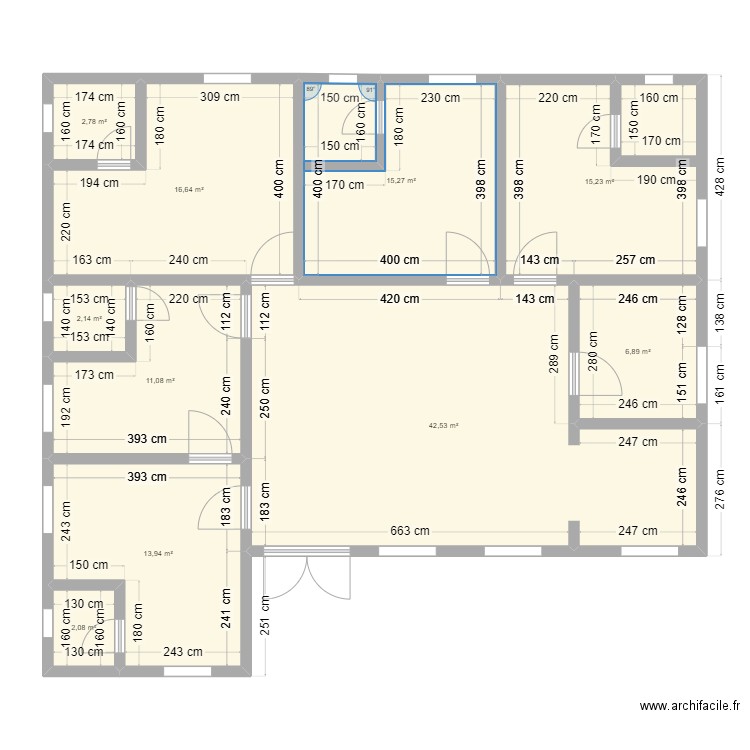 ANGE. Plan de 10 pièces et 129 m2