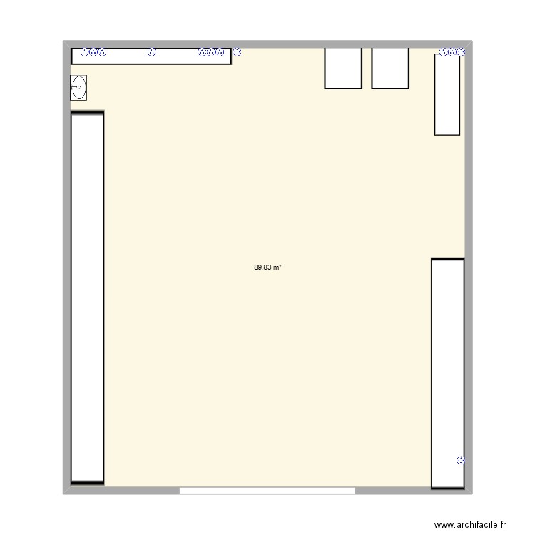 ATELIER SUDALOC. Plan de 1 pièce et 90 m2