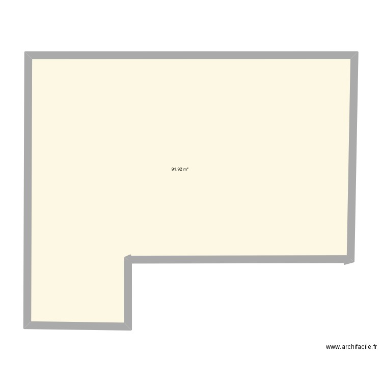 Ccc. Plan de 1 pièce et 92 m2