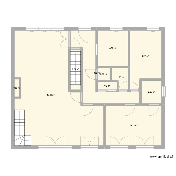 mont saint pere. Plan de 11 pièces et 97 m2