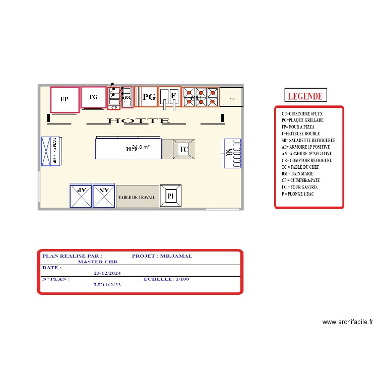 PLAN MR.JAMAL. Plan de 1 pièce et 22 m2