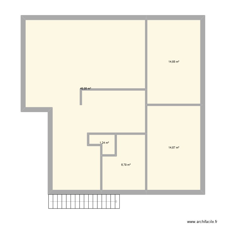 TRAVAUX MAISON. Plan de 5 pièces et 87 m2