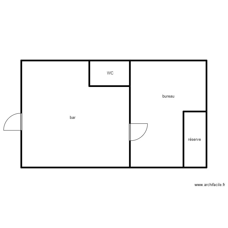 club house bouaye . Plan de 4 pièces et 42 m2