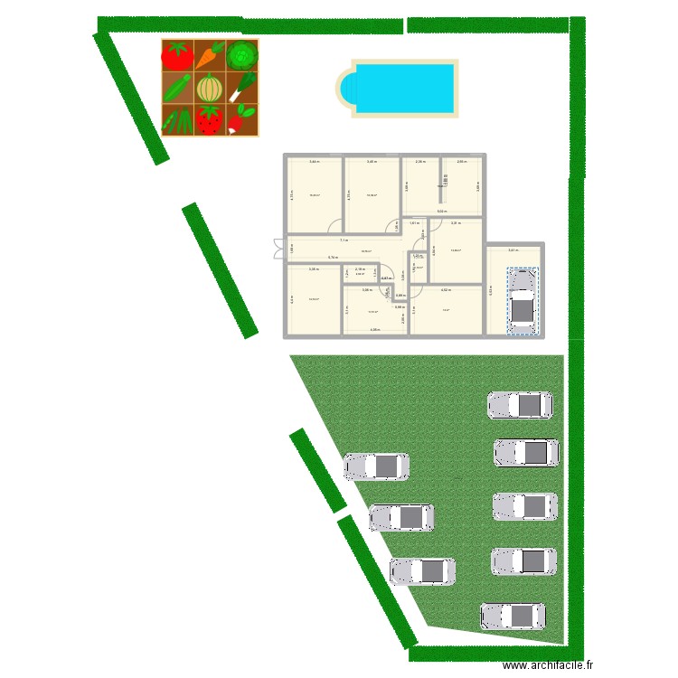 cournanelle. Plan de 11 pièces et 147 m2