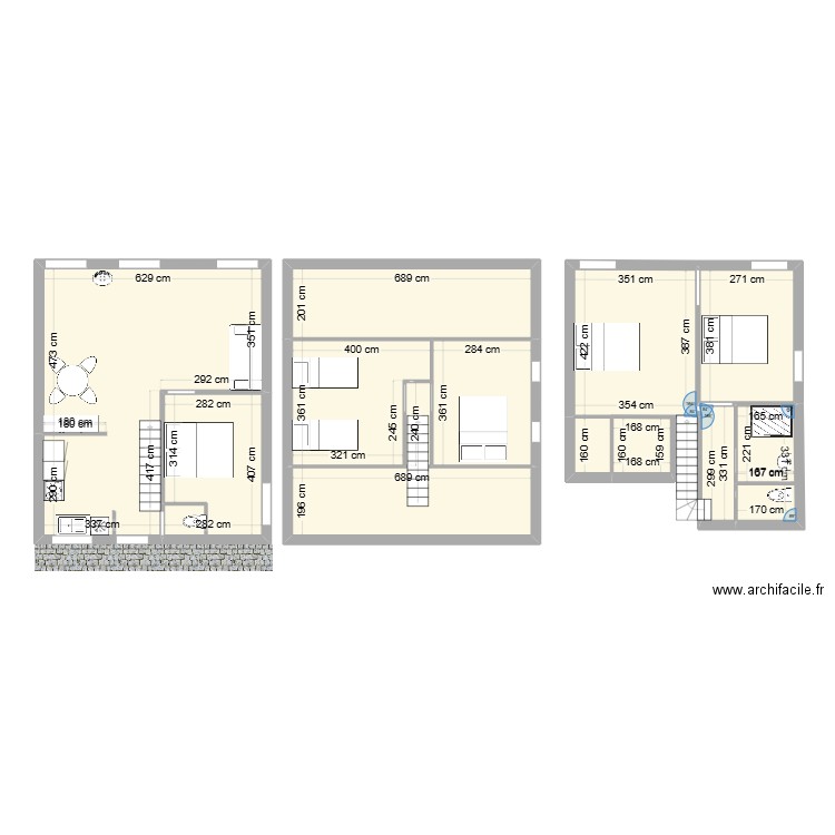 Tolla. Plan de 13 pièces et 138 m2