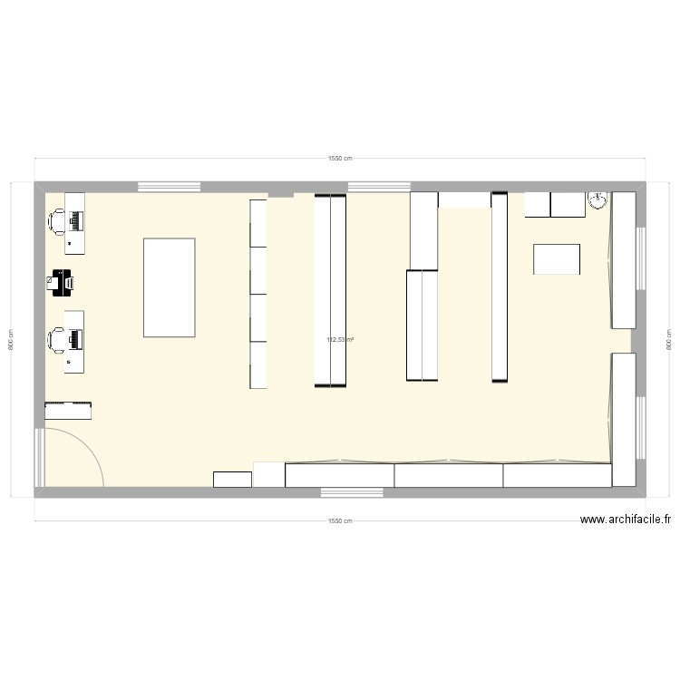 plan demo Reignier. Plan de 1 pièce et 113 m2