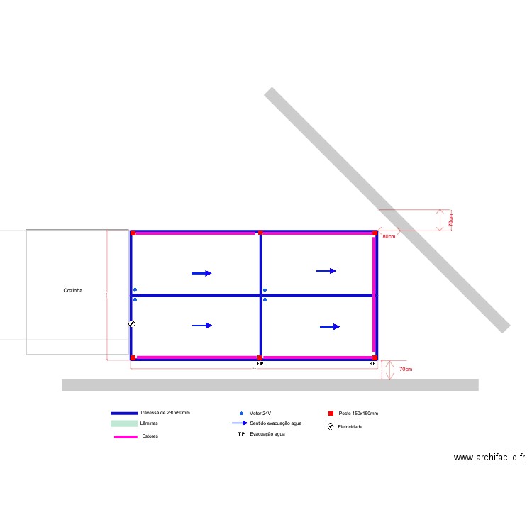 Castelo Alcoutim V2. Plan de 4 pièces et 45 m2