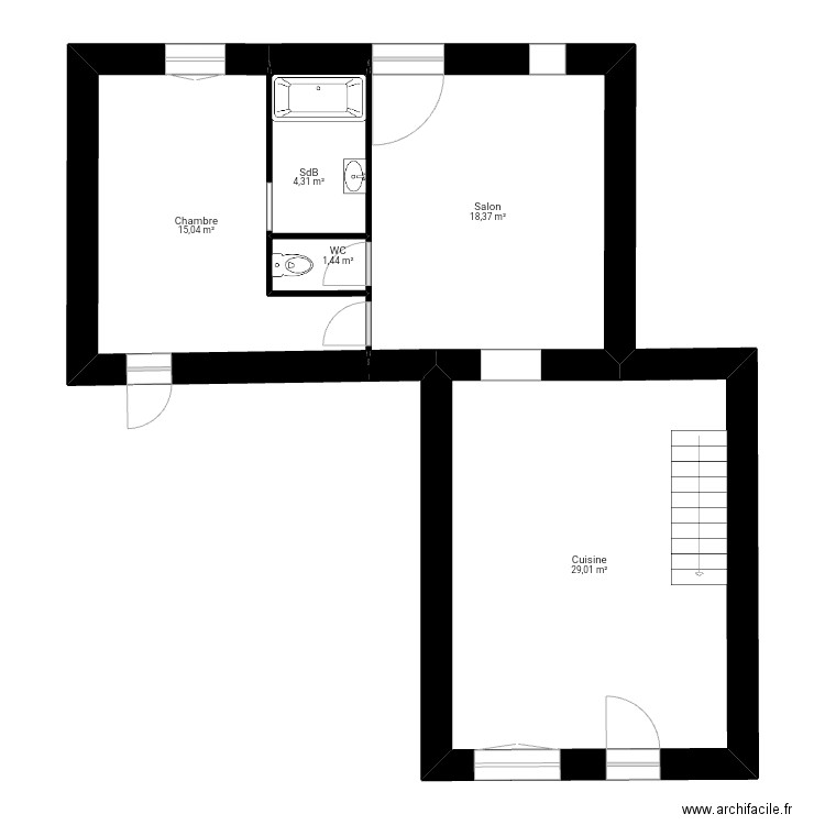 Lyllie  1. Plan de 10 pièces et 98 m2