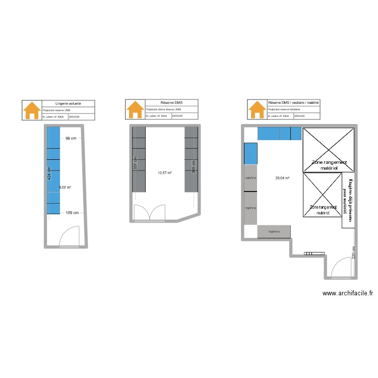 MIP St Julien. Plan de 3 pièces et 51 m2