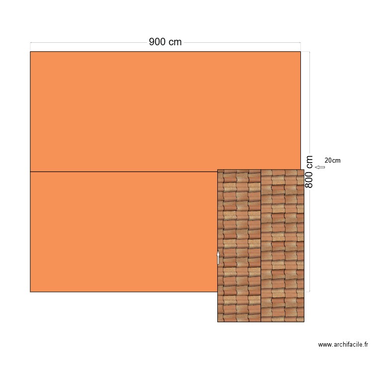 toit b existant. Plan de 0 pièce et 0 m2