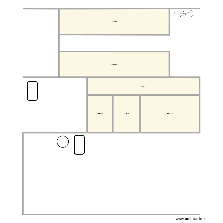 deux. Plan de 6 pièces et 159 m2