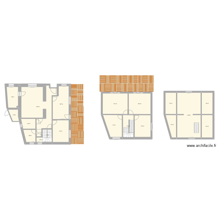 maison. Plan de 19 pièces et 215 m2