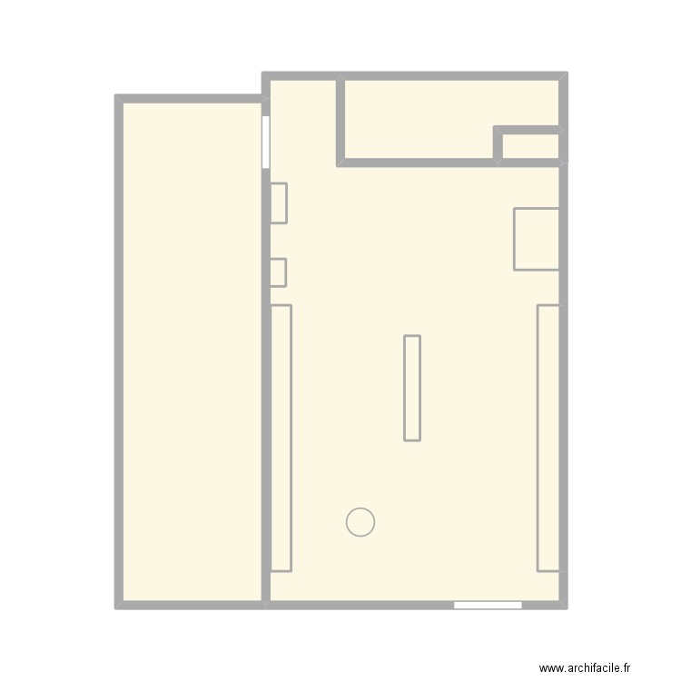 Plan magasin. Plan de 10 pièces et 40 m2