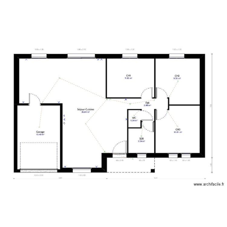 ARCHI FACILE 3. Plan de 0 pièce et 0 m2