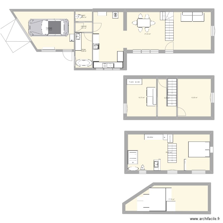 Carette 2024. Plan de 10 pièces et 149 m2