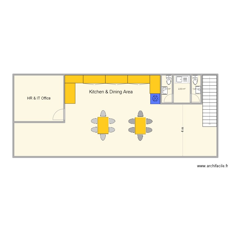 Marketing Relocation 2 floor . Plan de 5 pièces et 89 m2