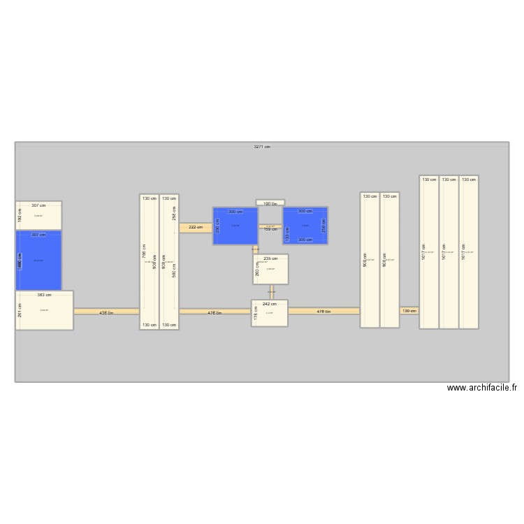 Plan projet marquages 1. Plan de 24 pièces et 668 m2