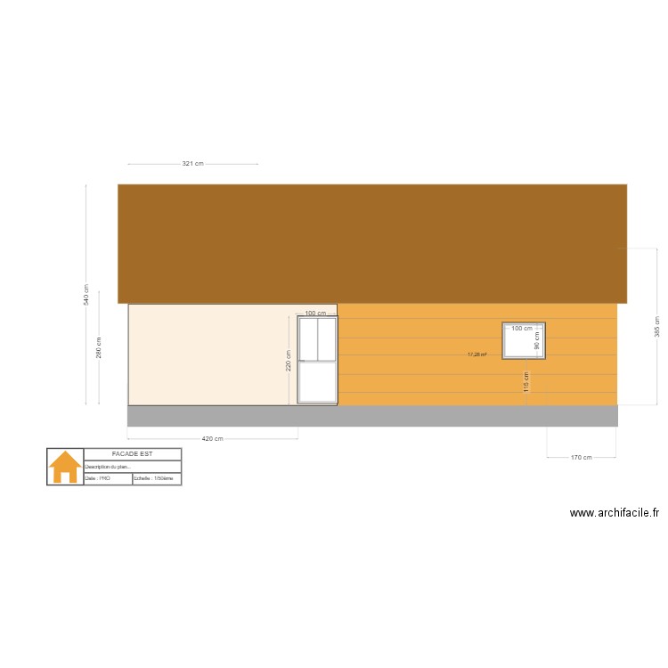 façade OUEST V6. Plan de 0 pièce et 0 m2